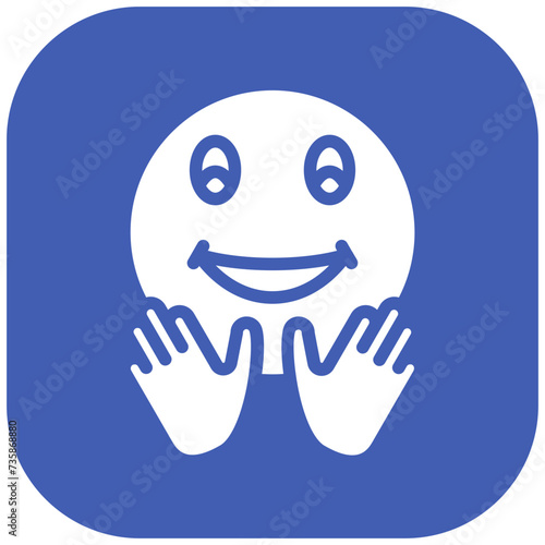 Hugging Face vector icon illustration of Emoji iconset.