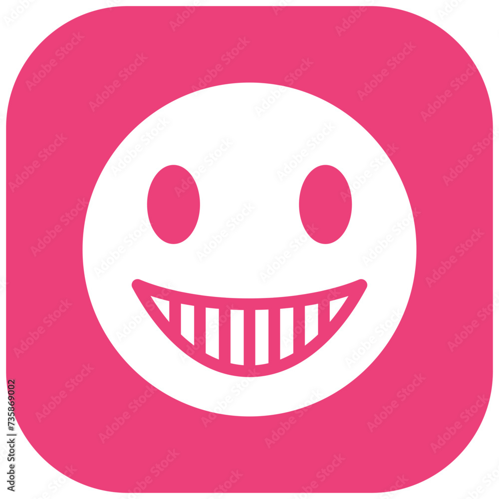 Fototapeta premium Grinning Face with Smiling Eyes vector icon illustration of Emoji iconset.