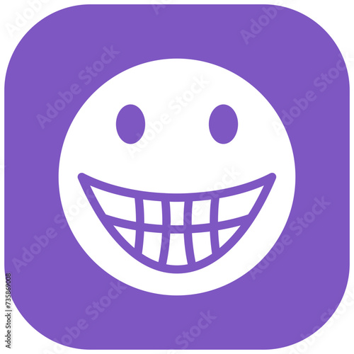 Grinning Face with Big Eyes vector icon illustration of Emoji iconset.