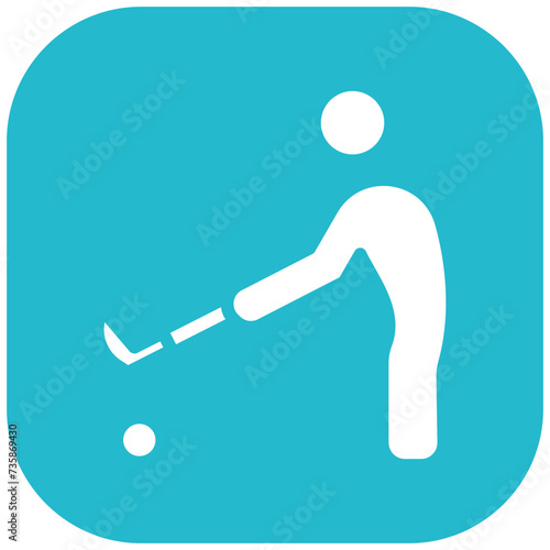 Canvas Print Hockey Player vector icon illustration of Physical Fitness iconset