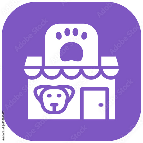 Pet Shop vector icon illustration of Shops and Stores iconset.