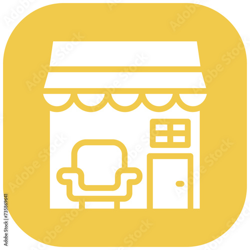 Furniture Store vector icon illustration of Shops and Stores iconset.