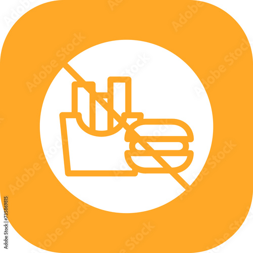 No Fast Food Icon