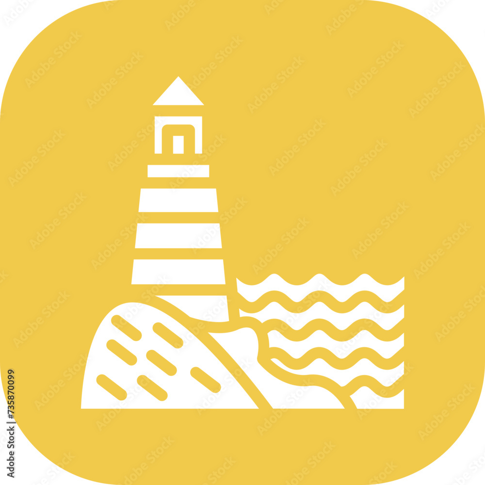 Lighthouse Landscape Icon Lighthouse Landscape Icon