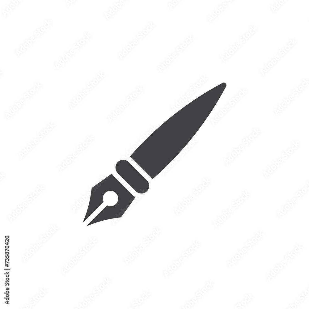 Obraz premium Fountain pen vector icon