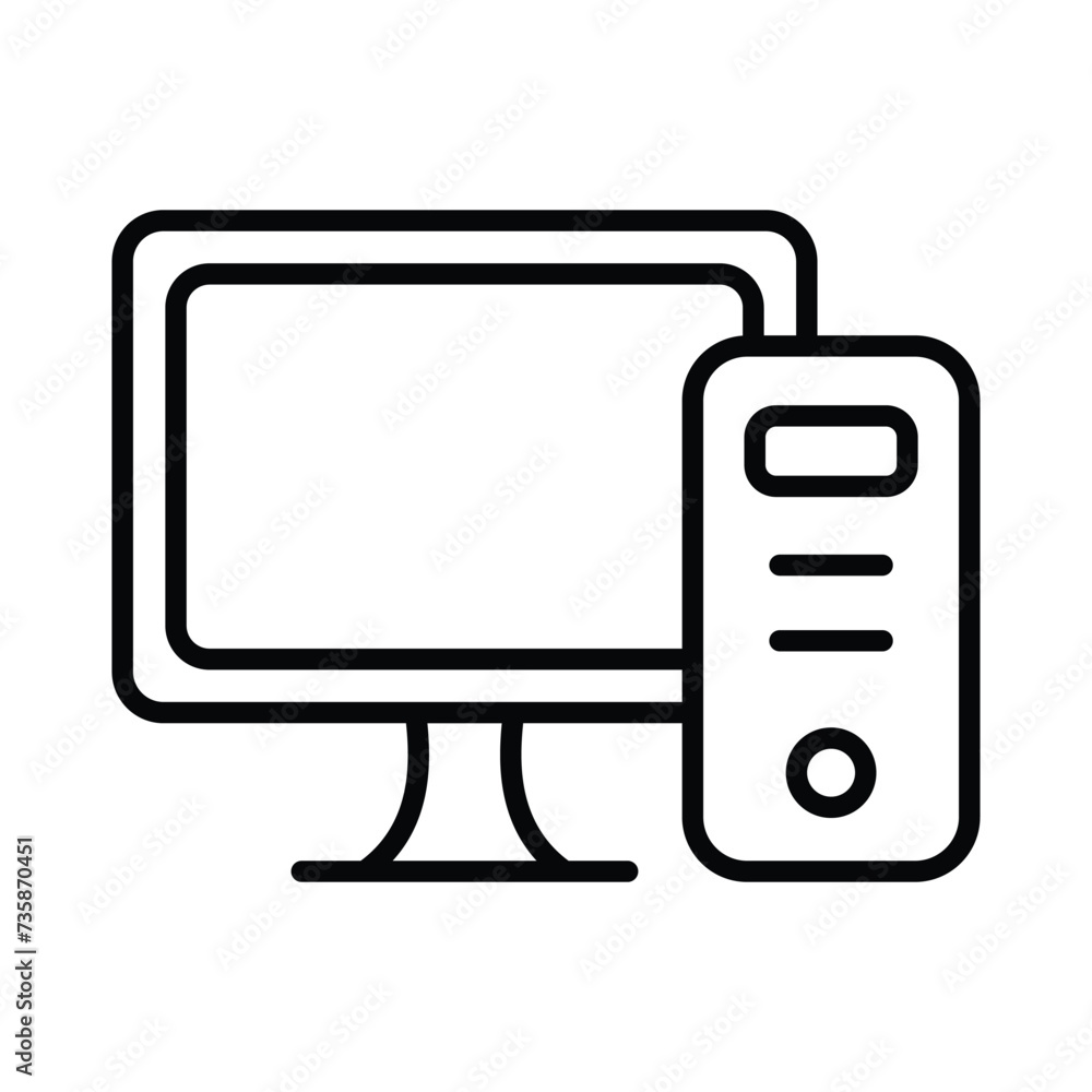 Computer icon vector stock illustration. Computer icon vector stock illustration.