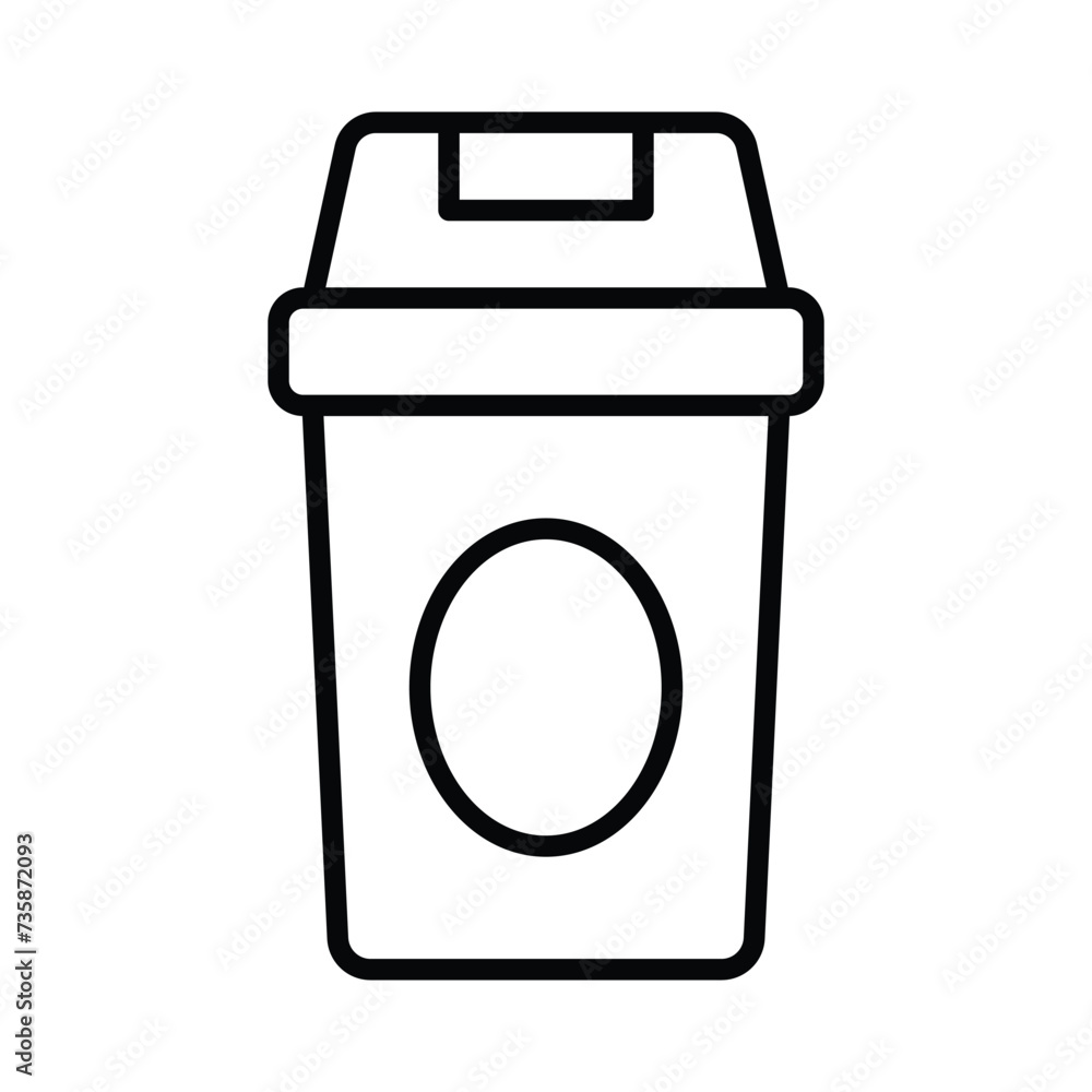 Trash Bin icon vector stock illustration. Trash Bin icon vector stock illustration.