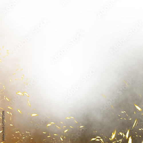 fire with smoke and weld sparks