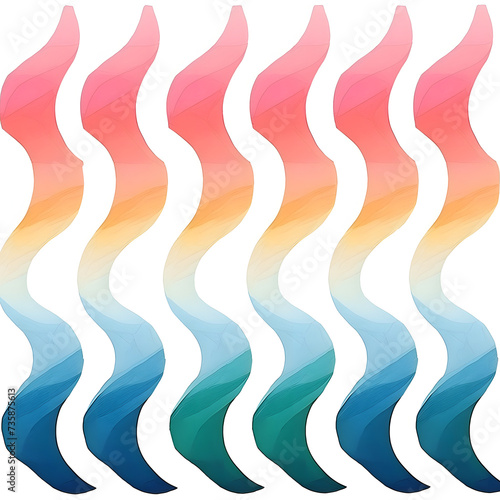 Wavy watercolor lines in different colors.
