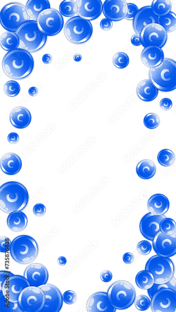Fototapeta premium Vitamin C round capsules scattered randomly.