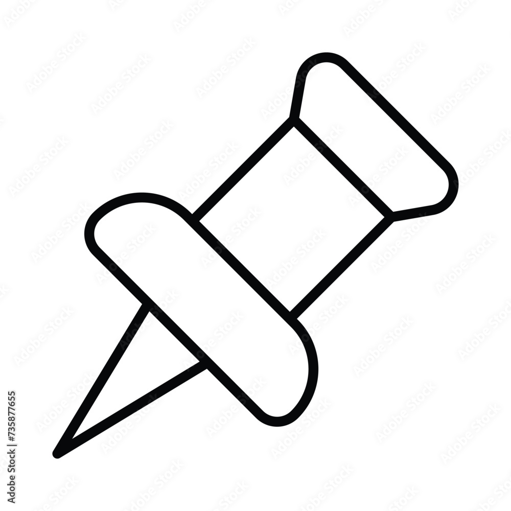 push pin icon vector stock illustration. push pin icon vector stock illustration.