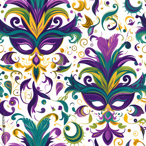 mardi gras seamless pattern