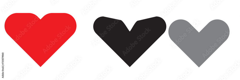 Heart vector collection. Love symbol icon set. Heart vector collection. Love symbol icon set.