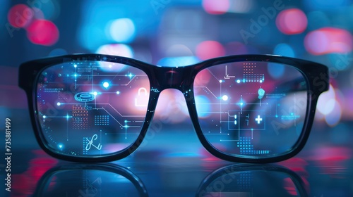 Smart glasses feature brain activity and data analytics. © Andrey