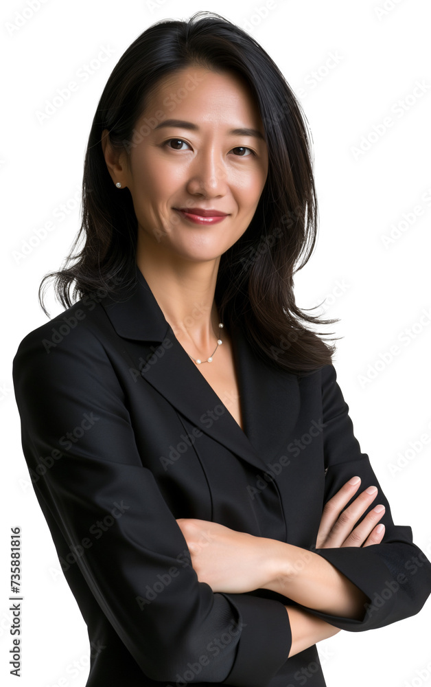 elegant Chinese business woman, isolated subject on transparent background elegant Chinese business woman, isolated subject on transparent background