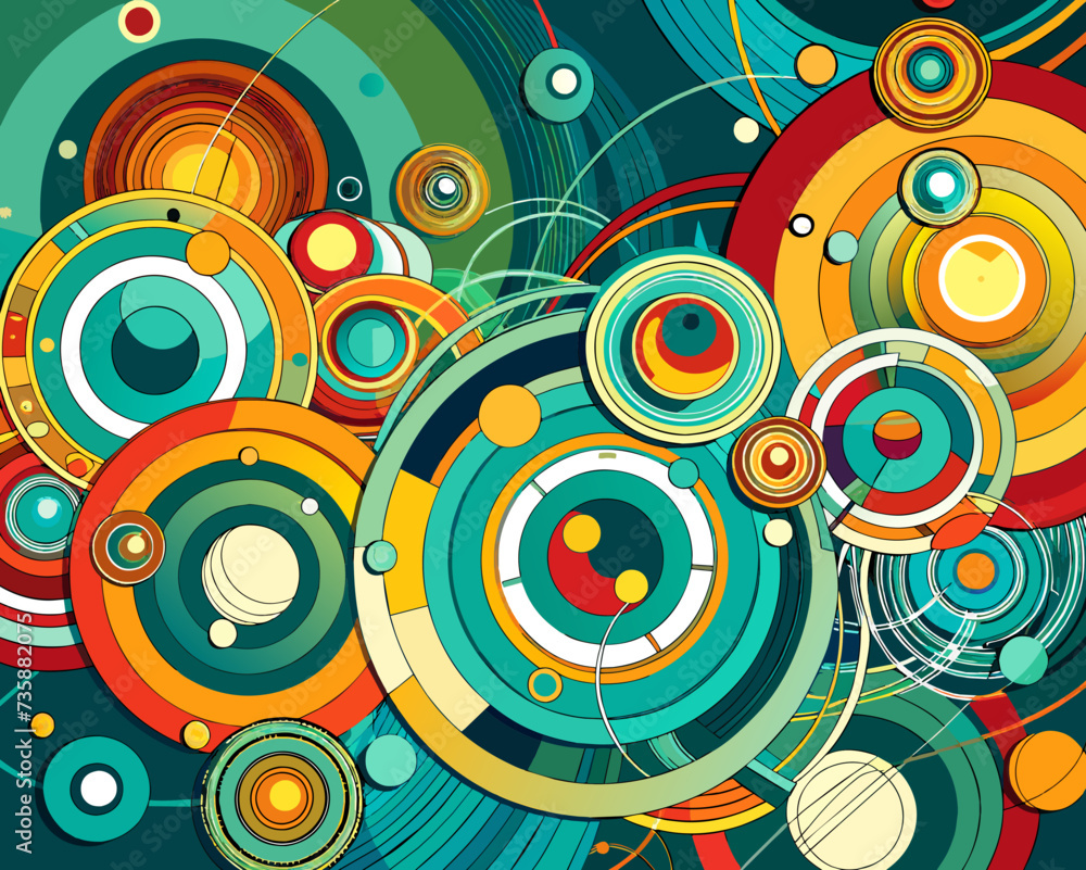 Fototapeta premium abstract background geometric futuristic colorful beautiful amazing unreal bright figurative