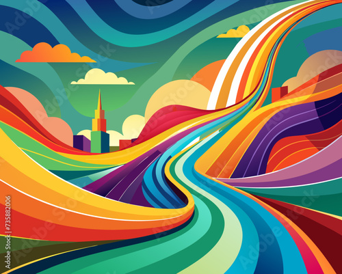abstract background geometric futuristic colorful beautiful amazing unreal bright figurative