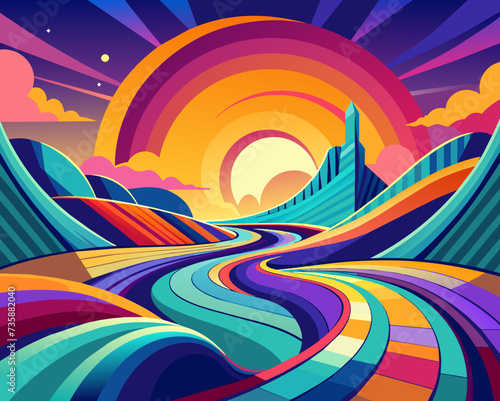 abstract background geometric futuristic colorful beautiful amazing unreal bright figurative