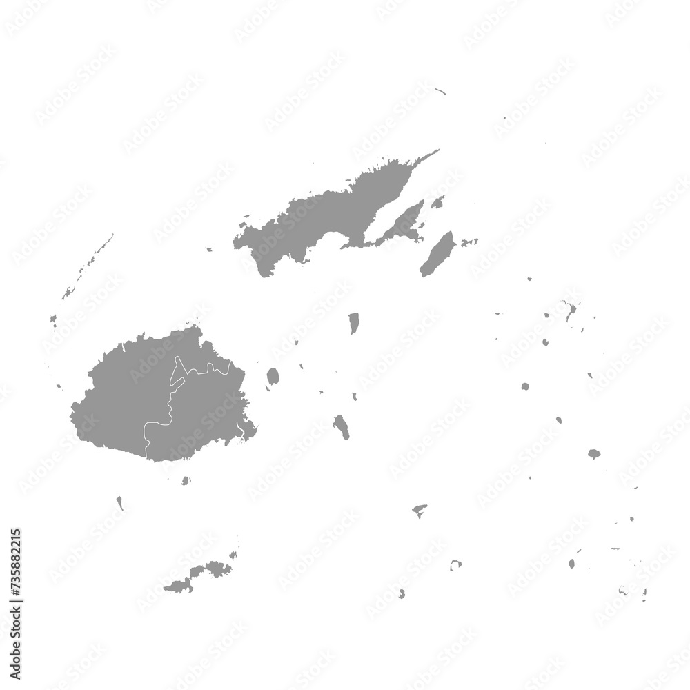 Fiji map with administrative divisions Vector illustration. Fiji map with administrative divisions Vector illustration.