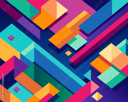 abstract background geometric futuristic colorful beautiful amazing unreal bright figurative