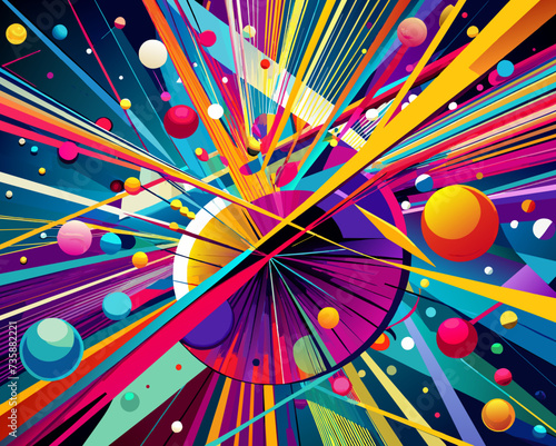 abstract background geometric futuristic colorful beautiful amazing unreal bright figurative
