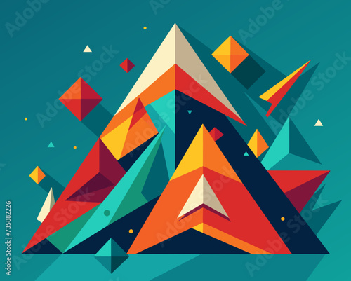 abstract background geometric futuristic colorful beautiful amazing unreal bright figurative
