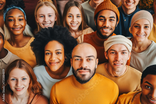 Large group of happy multiethnic and multi-generation people. © VisualProduction