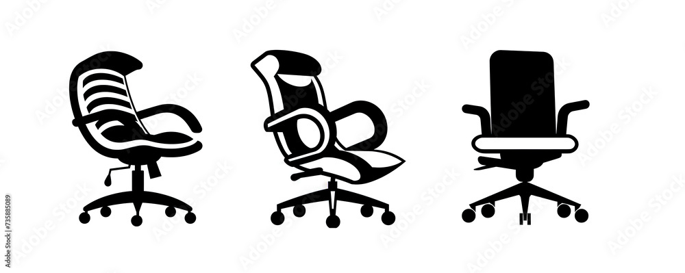 Fototapeta premium Comfortable office chair on white AI generative image