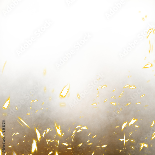 fire with smoke and weld sparks