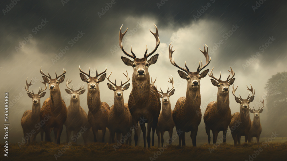 A group of deer