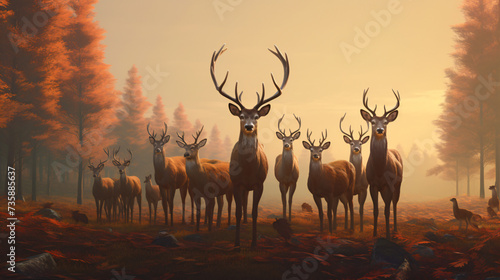 A group of deer © Cybonad