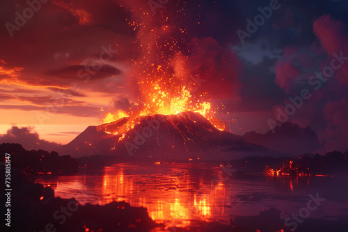 Lava eruption