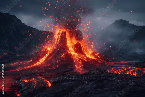 Lava eruption