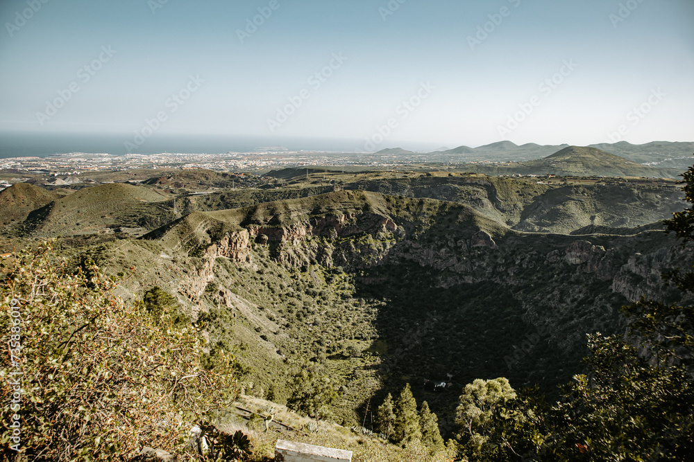Caldera de Bandama, Gran Canaria, Hiszpania Caldera de Bandama, Gran Canaria, Hiszpania