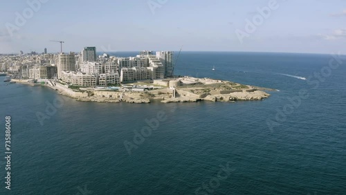 Aerial view of Valletta city on Malta