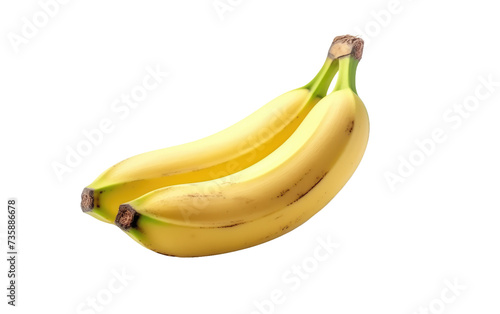 A Bunch of Ripe Bananas on a White Background. A photo capturing a cluster of ripe bananas placed on a plain white background.