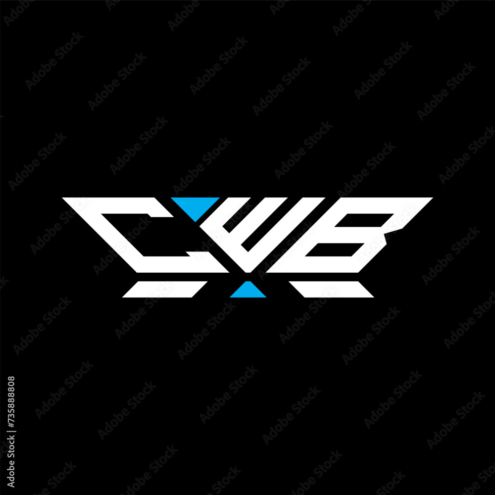 CWB letter logo vector design, CWB simple and modern logo. CWB luxurious alphabet design  