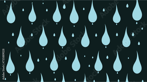 For printing wrapping paper, wallpaper, packaging, fabric. Vector illustration. A vector collection of water droplet shapes. Seamless pattern with water drop. Drop background vector.