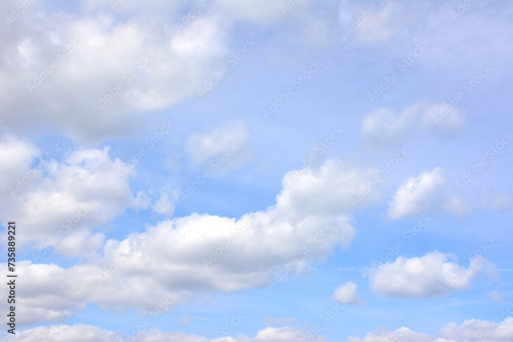 Fototapeta premium blue sky with white clouds isolated wallpaper 