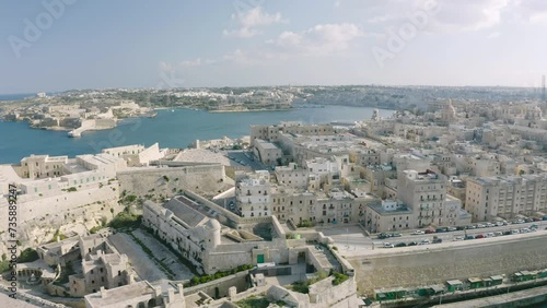 Aerial view of Valletta city on Malta