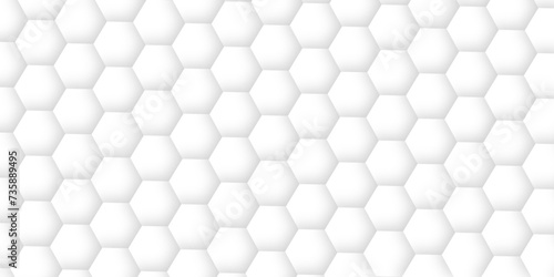 seamless hexagon pattern. white hexagon pattern background. 