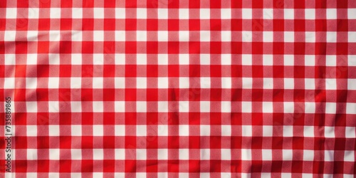 Picnic Table Cloth Background, Gingham Tablecloth, Napkin Cover for Design Montage, Red Tablecloth