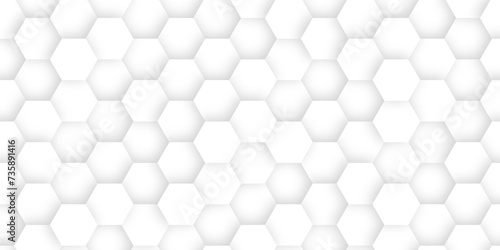 seamless pattern with hexagons. abstract hexagon shapes. white hexagon geometric texture. © Aquarium