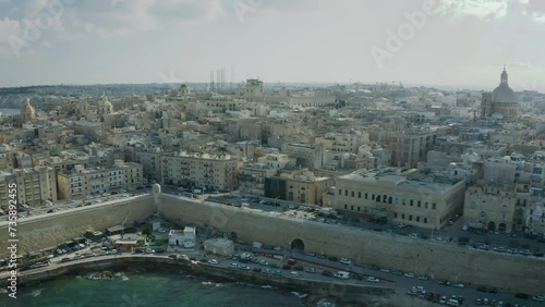 Aerial view of Valletta city on Malta