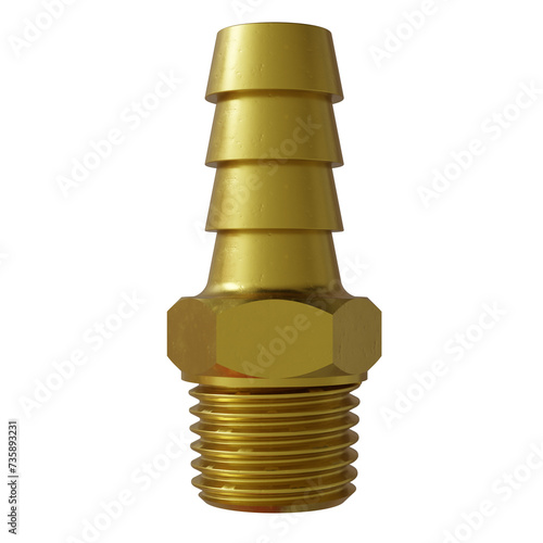 Pipe Thread Brass Male Barb front view photo