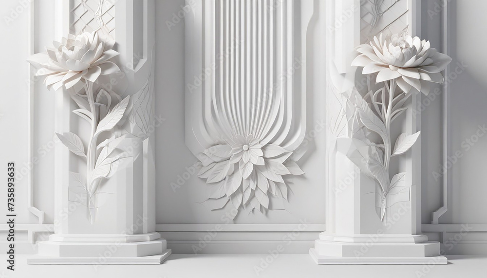 Obraz premium 3d decorative background texture pattern, interior mural wallpaper.