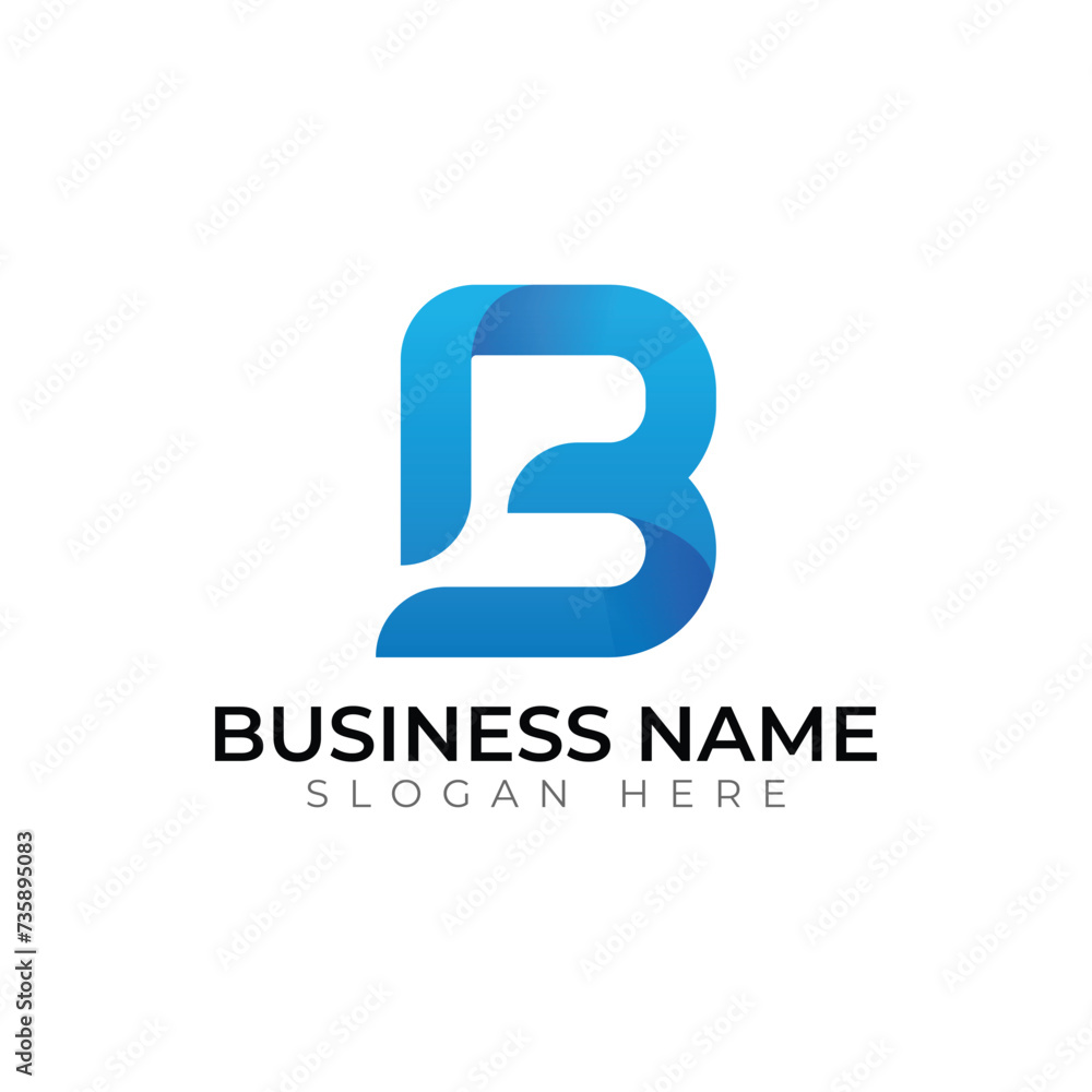 b letter gradient abstract vector logo design b letter gradient abstract vector logo design