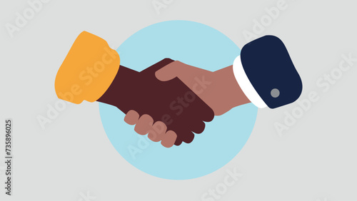 Vektor-Illustration eines Händedrucks von Geschäftspartnern - Stock Graphics
