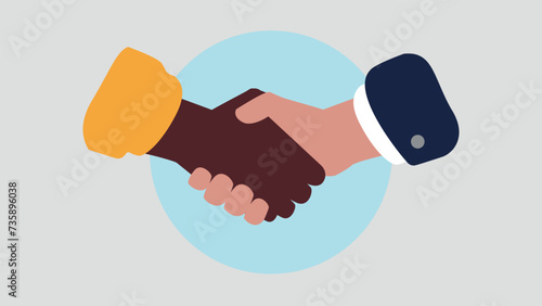 Vektor-Illustration eines Händedrucks von Geschäftspartnern - Stock Graphics