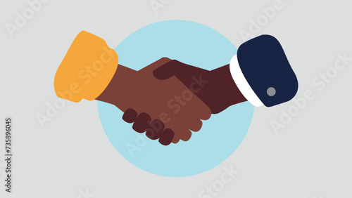 Vektor-Illustration eines Händedrucks von Geschäftspartnern - Stock Graphics